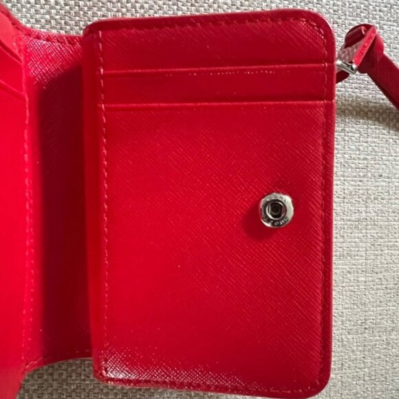 Authentic Marc Jacobs Red Saffiano Leather Small Wallet - Picture 6 of 7